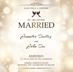 Wedding invitation with lights N2