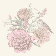 card with birdand flower N2