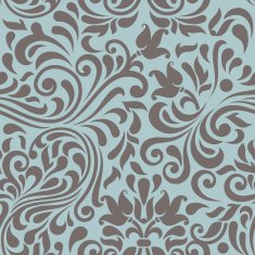 seamless damask pattern on blue background