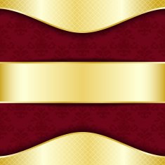 Gold and red template