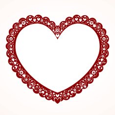 Valentine heart decorative frame