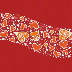 Love background with abstract hearts N3