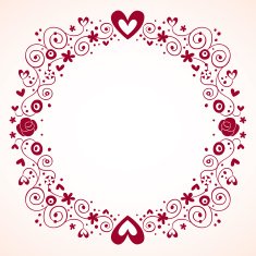 hearts and flowers frame N7