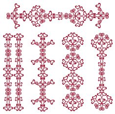 Red Heart Borders N2