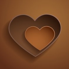 Chocolate hearts Valentine's day background N5