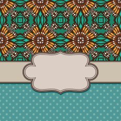Vintage vector flower frame N170