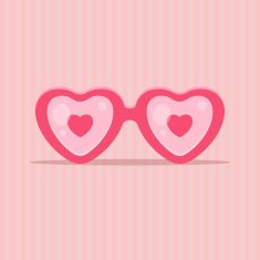 Love glasses in shape of heart N2