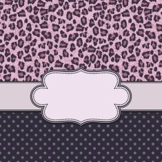 Vintage vector leopard frame N4
