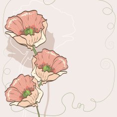 Vintage background with flowers N5