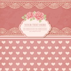 Greeting card Vintage background with lace N2