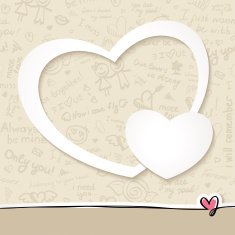 frame with hearts vector eps 10 N2