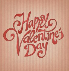 'Happy Valentine's Day' lettering