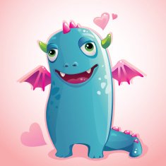 cute monster in love