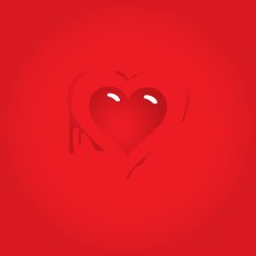 card with symbol of the heart