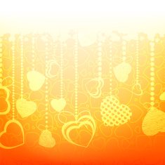 Warm abstract valentine card template EPS 8