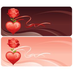 Valentine's banners set
