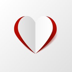 Creative paper heart N6