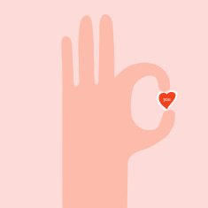 I love you valentine heart illustration