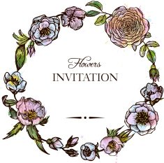 Vintage Floral Frame N35