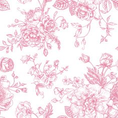 Seamless pattern with bouquet of flowers N3