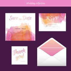 Wedding collection with watercolor N4
