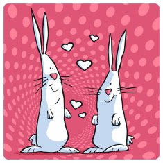 Rabbits in love N6