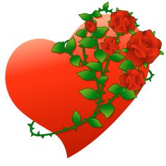 Heart with rose N3