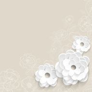 Background with paper flowers N17