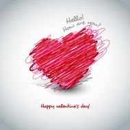 Drawing heart for Valentine&#039;s day card