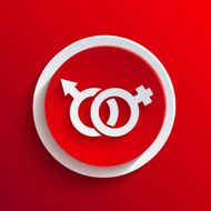 Vector red circle icon Eps10 N12