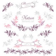 Set of floral elements N17