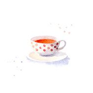 Watercolor teacup N2