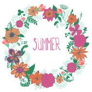 Abstract floral wreath -- summer
