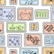 Pattern with stamps