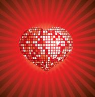 Disco valentines heart