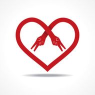 Victory hands make heart shape N2