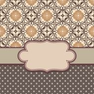 Vintage vector flower frame N174