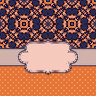 Vintage vector flower frame N175