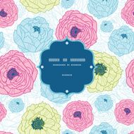 Lovely flowers frame seamless pattern background
