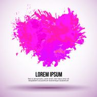 Pink colored heart splash