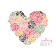 Floral wedding invitation design