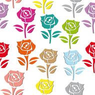 Pink art vector rose pattern