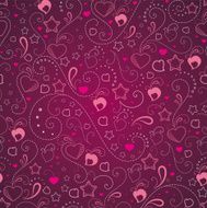 Abstract background with hearts and stars