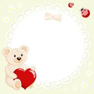 teddy bear with red heart N4