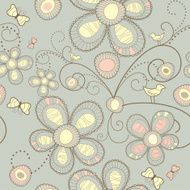 Seamless floral background N337