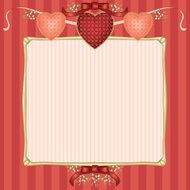 Framed Valentine Layout with Three Hearts