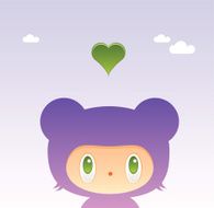 Deep Green Love (vector)