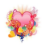 Love heart valentine&#039;s or wedding vector illustration