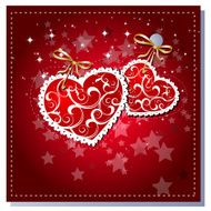 Heart valentines card