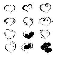 black loving heart icon N2